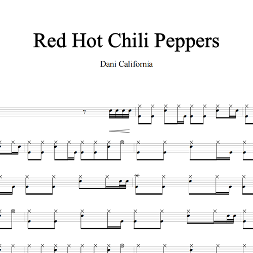 鼓谱*Dani California_Red Hot Chili Peppers.asp